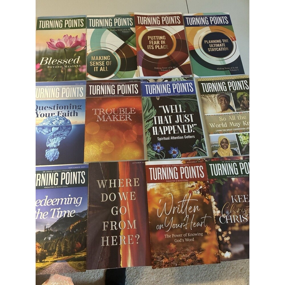 David Jeremiah Turning Point Magazine & Devotional for 2021 (12 monthly issues)